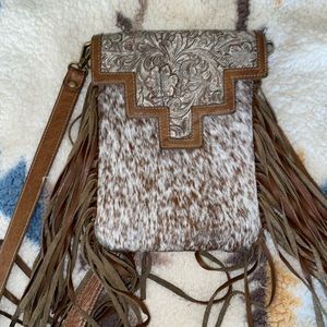 Western Custom Made Cow Hide Purse